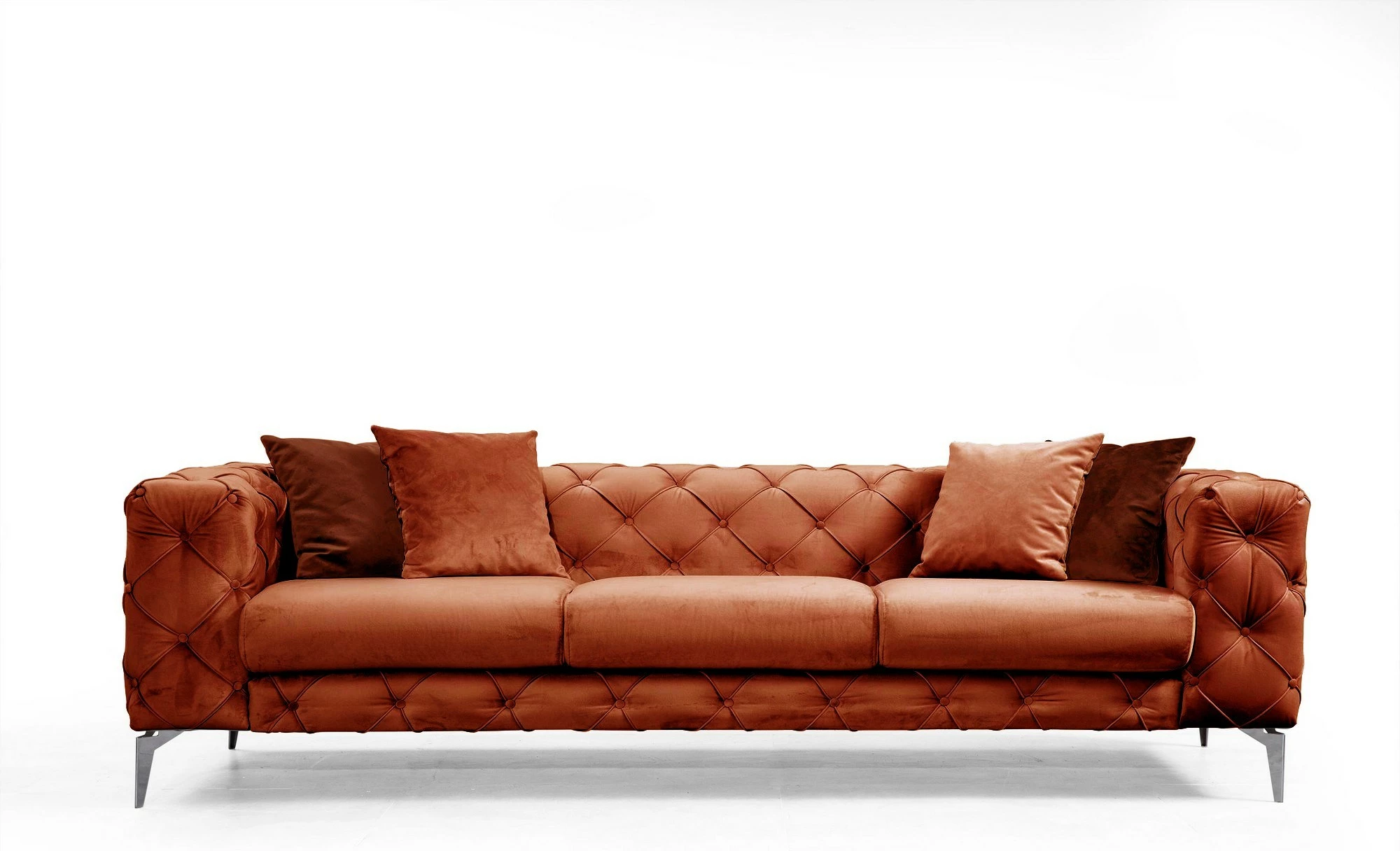 Divan treshe Como, portokalli, Atelier del Sofa