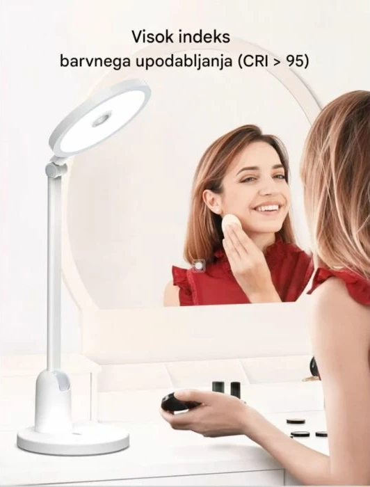 Llambë tavoline LED smart TaoTronics TT-DL1055, ndriçim i rregullueshëm, temperaturë ngjyre e rregullueshme, e bardhë