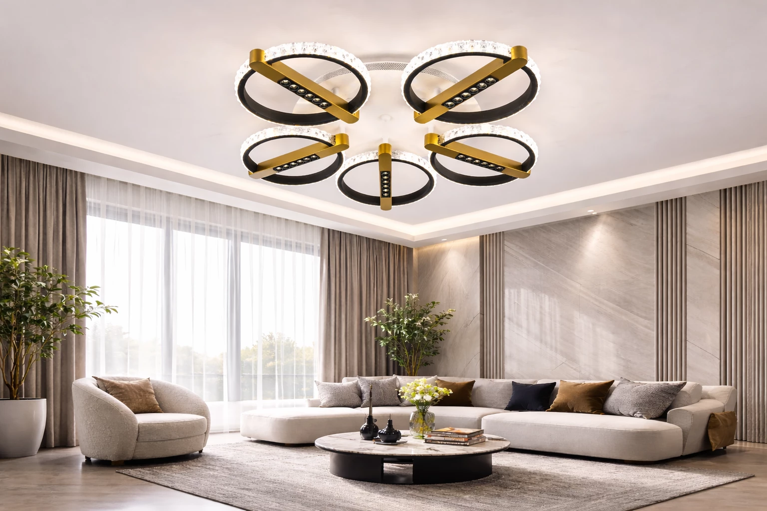 Abazhure LED tavani modern