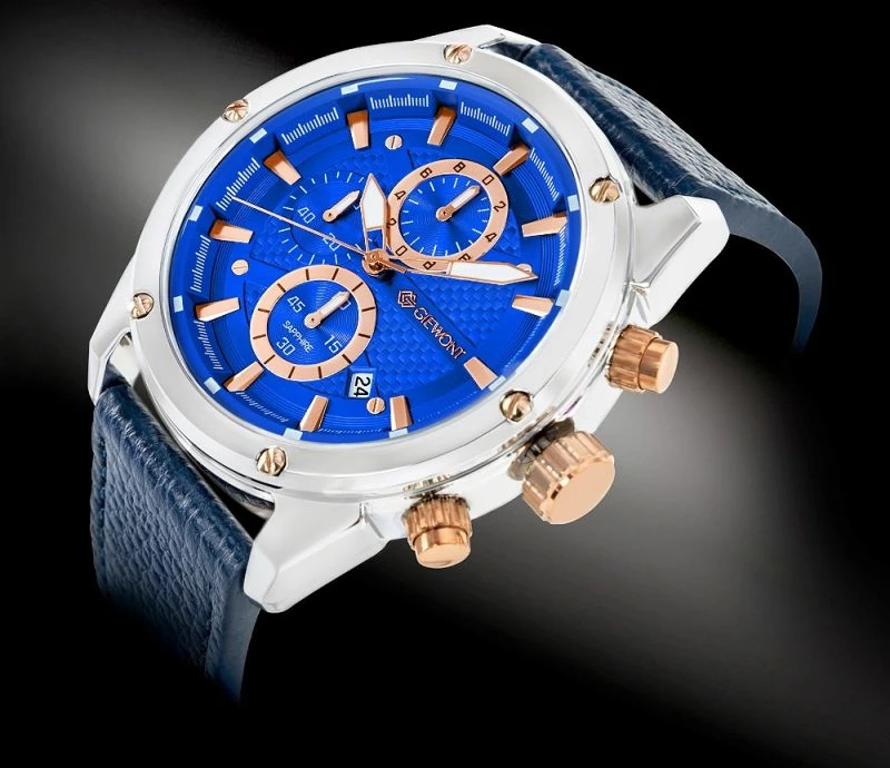 Orë dore meshkuj Giewont GW8810-A2, silver blue