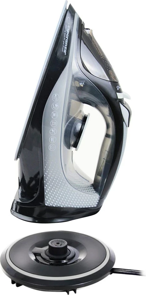 Hekur Esperanza EHI011 me avull, pllakë qeramike, 2600 W, Gri e Zi