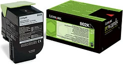 Toner Lexmark 802K, 1000 faqe, i zi