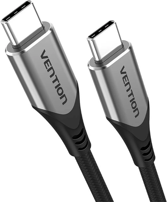 Kabllo USB-C në USB-C Vention TAAHG, 1.5m, 60W, Gri