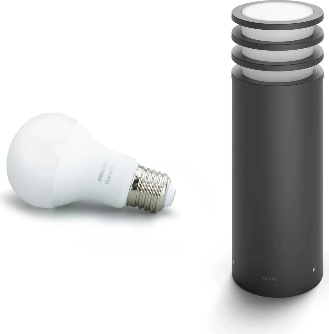 Llambë smart Philips HUE Lucca Sockel, 806lm, E27, anthracite