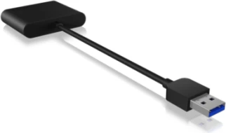 Lexues i jashtëm kartelash ICYBOX IB-CR301-U3 USB 3.2 Gen 1 (Type-A), për SD/microSD/CF, deri 5 Gbit/s, kapacitet deri 2 TB, alumini, i zi