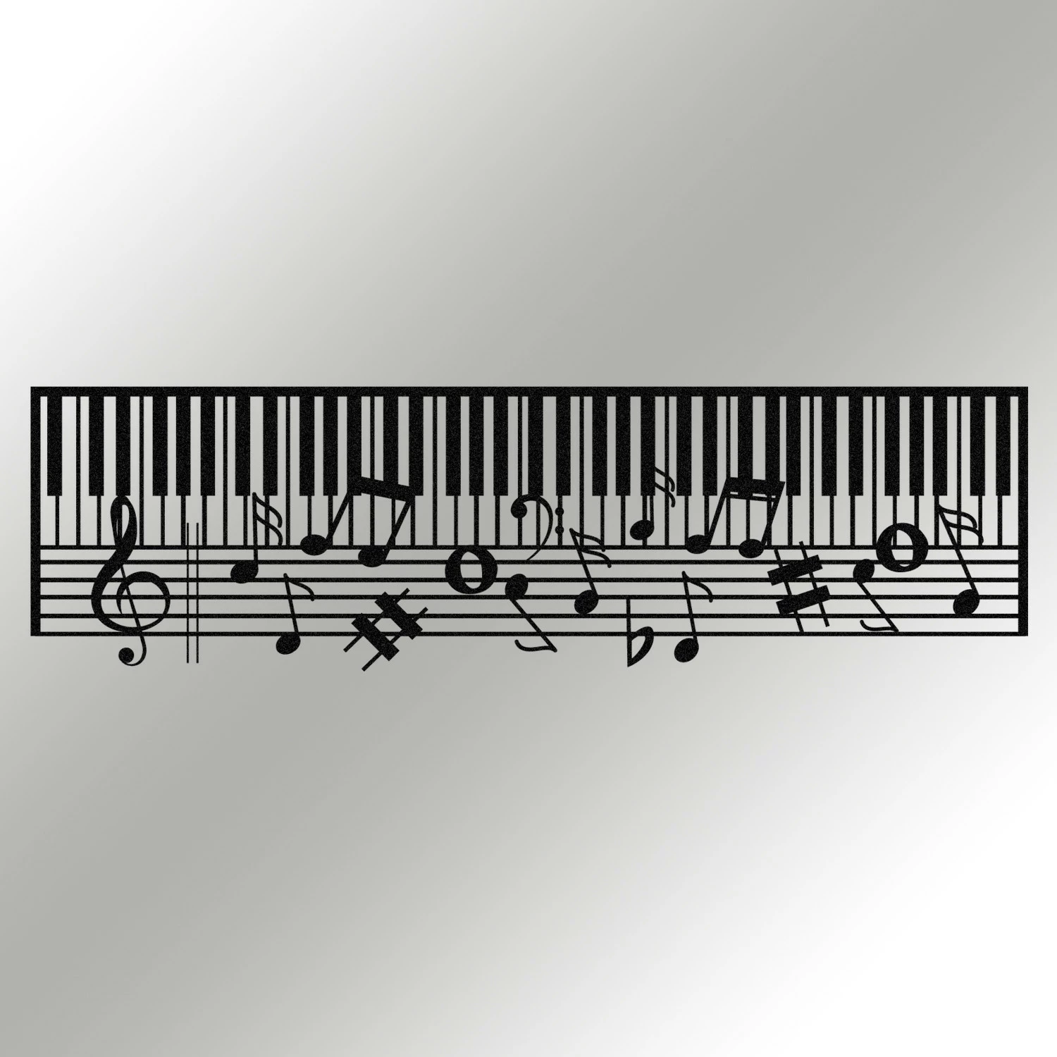 Aksesor dekorativ metalik për mur, piano, Wallity - M121