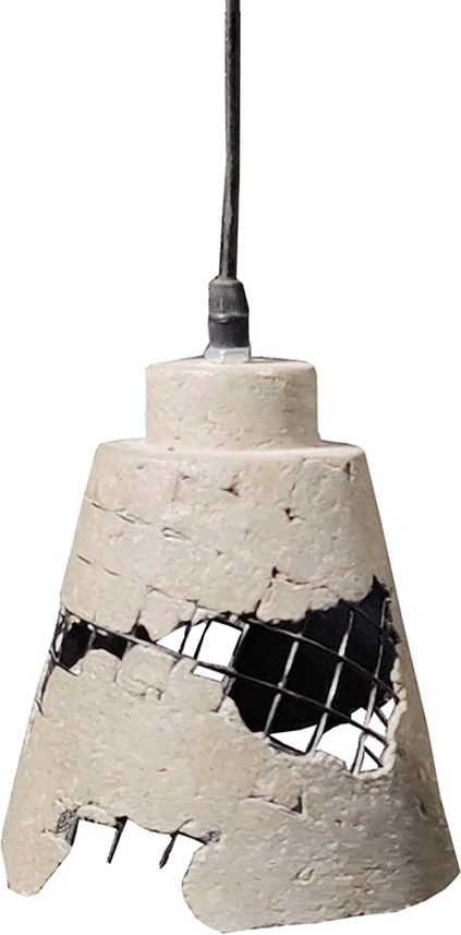 Llambë tavani GRID 2, beton dhe metal, 16x16x16cm