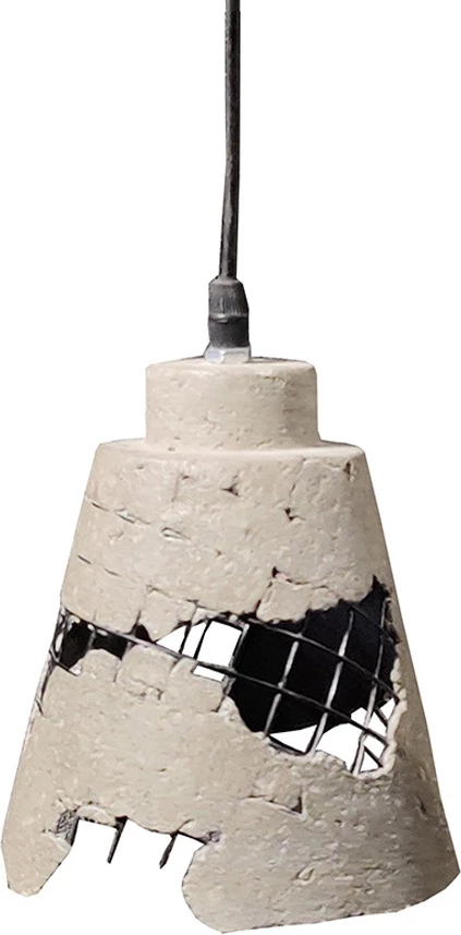 Llambë tavani GRID 2, beton dhe metal, 16x16x16cm