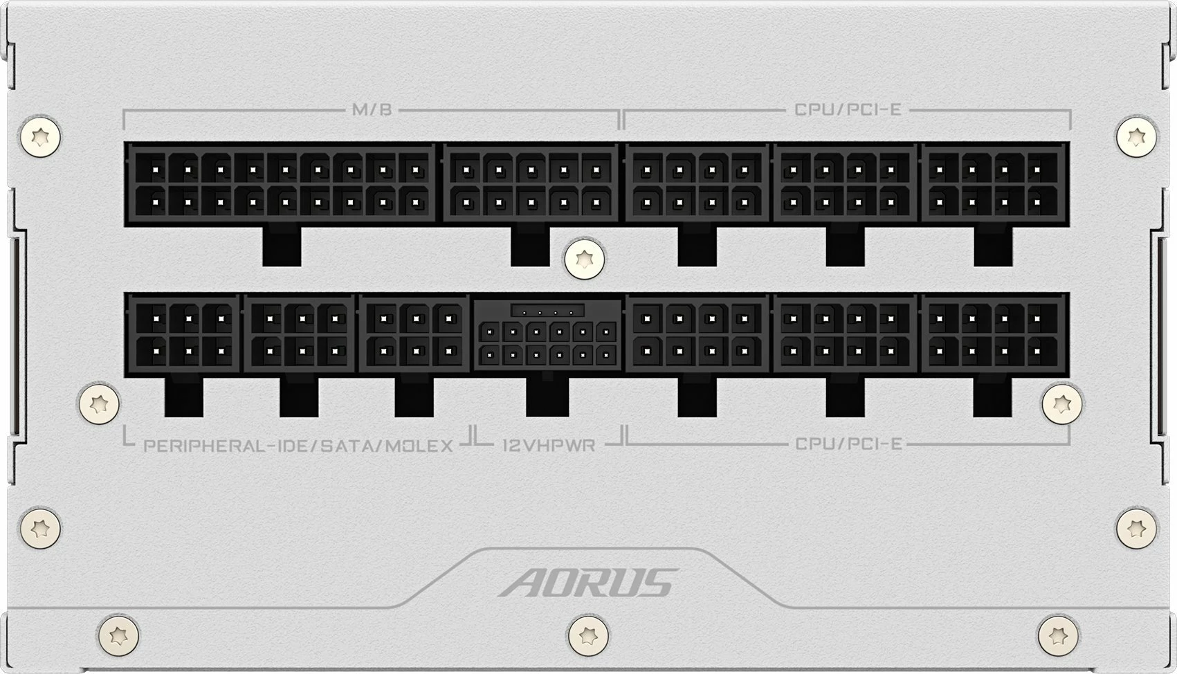 Furnizues rryme Gigabyte AORUS Elite Platinum GP-AE1000PM PG5 ICE 1000W, ATX 3.1, 80 Plus Platinum, fully modular, bardhë