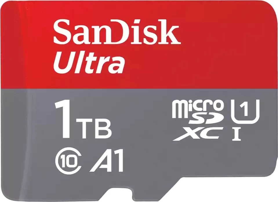Kartelë memorie SanDisk Ultra 1 TB MicroSDXC, Class 10, UHS-I, 150 MB/s, Gri, Kuqe
