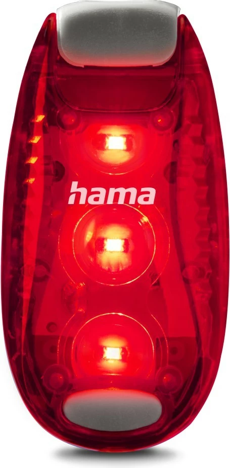Dritë sigurie me kapëse, Hama, 228618, 3 modalitete ndriçimi, set 2 copë, e zezë/e kuqe