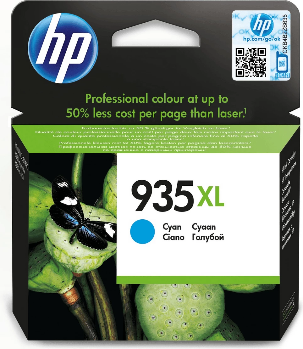 Kartrixh bojë HP 935XL C2P24AE XL 9.5 ml 825 faqe cian
