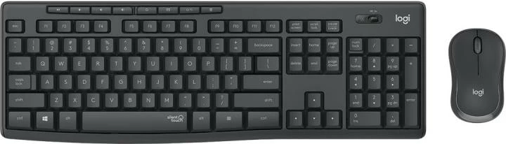 Tastierë dhe Maus pa kabllo Logitech MK295, DE layout, taste multimediale, Chrome OS, 920-009794, e zezë, set