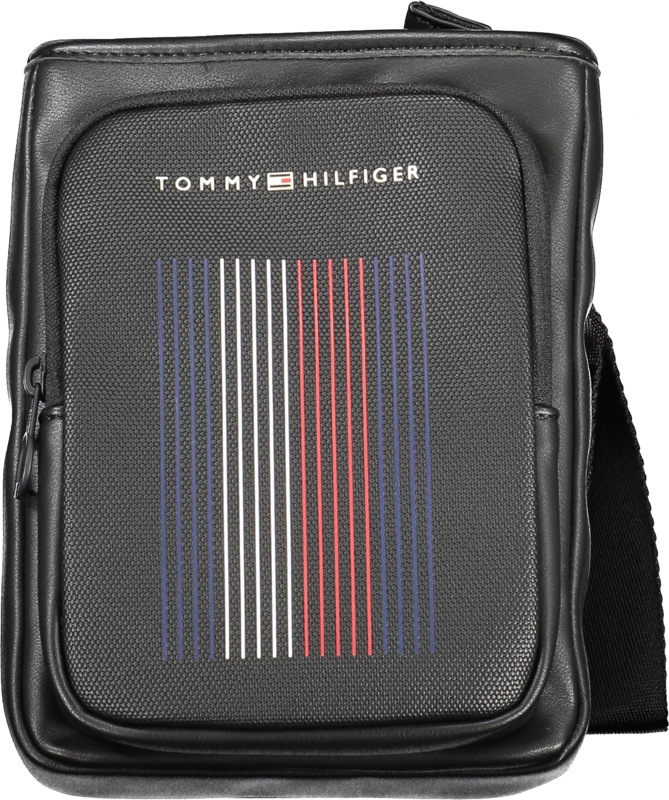 Çantë shpatulle për meshkuj TOMMY HILFIGER, e zezë