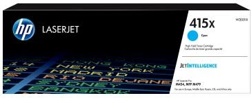 Toner, HP, 415X W2031X, rendiment i lartë 5,500–8,800 faqe, për Color LaserJet Pro M454/MFP M479, cyan