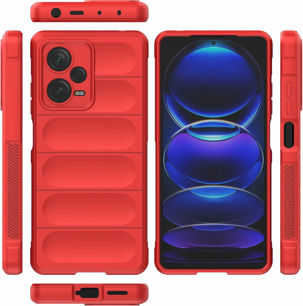 Mbështjellës Hurtel Magic Shield Case për Xiaomi Redmi Note 12 Pro+, i kuq