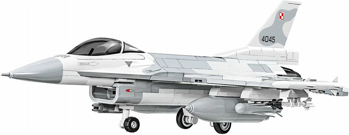 Set blloqe ndërtimi Cobi Armed Forces F-16C Fighting Falcon 5910, 463 copë, shkallë 1:48, gri