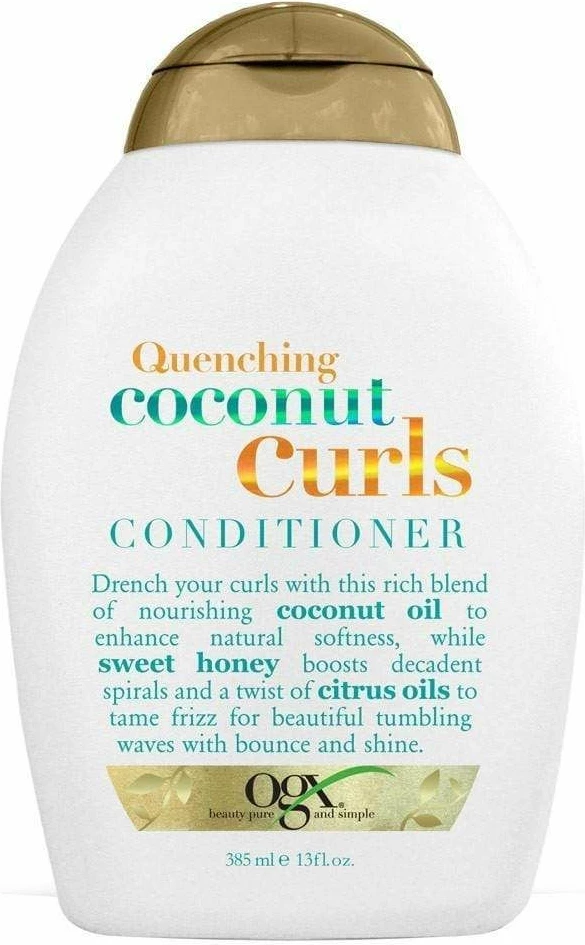 Kondicioner për flokë kaçurrela OGX Quenching + Coconut Curls për femra, 385ml