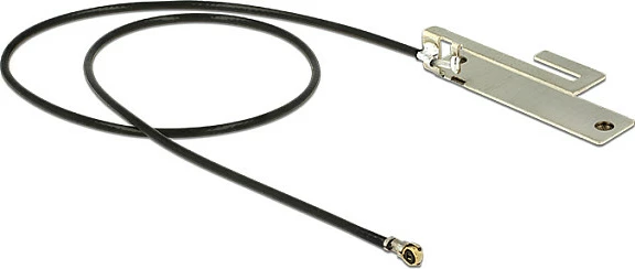 Antenë WiFi DeLOCK MHF IV/HSC MXHP32, 2.4GHz, 3 dBi, kabllo 25 cm, e zezë