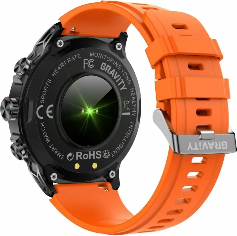 Smartwatch për meshkuj Gravity GT41-4, rrip i zi + byzylyk