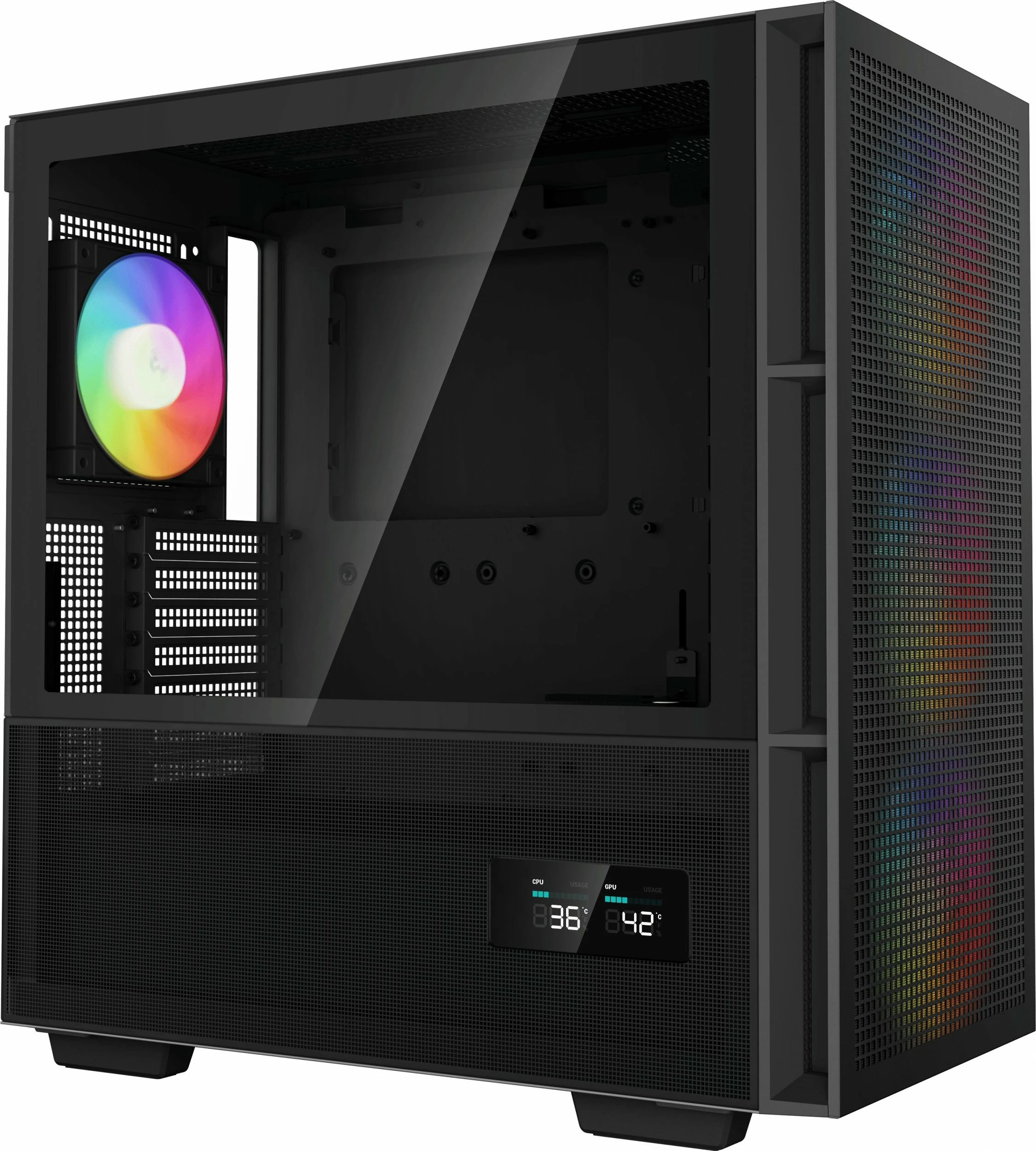 Kasë Deepcool CH560 Digital ARGB R-CH560-BKAPE4D-G-1, Midi Tower ATX/eATX, 4x PWM ARGB ventilatorë, USB-C, e zezë
