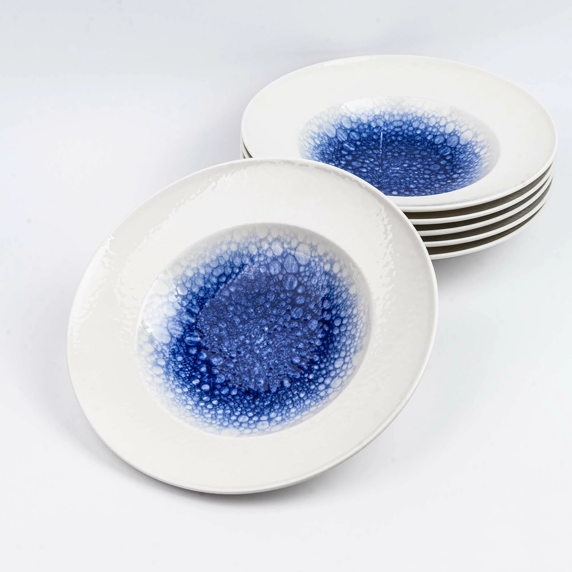 Tas porcelani Fine Dine Serenity 200 mm 600 ml, blu, set 6 copë