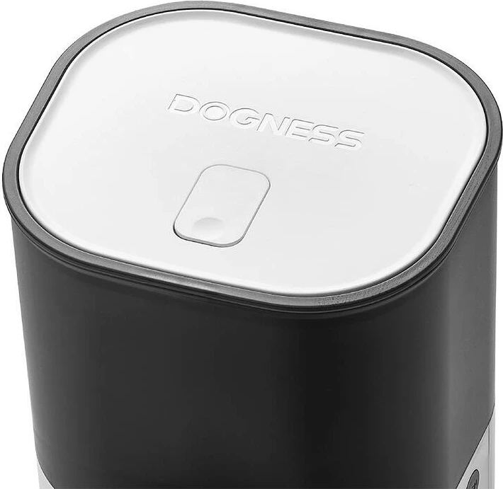 Shpërndarës automatik ushqimi për kafshë Dogness F11 me tas plastik, i bardhë
