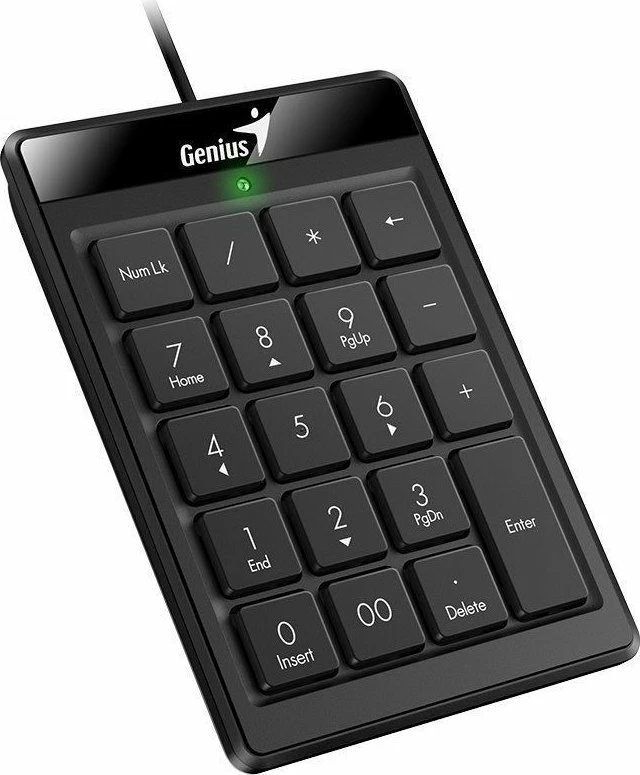 Tastierë numerike Genius NumPad 110 (31300016400), USB me kabllo 90 cm, layout US, e zezë