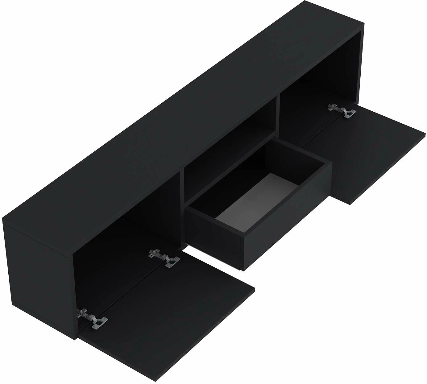 Komodë për TV Skye Decor, 1303-DROP-1, antracit, argjend