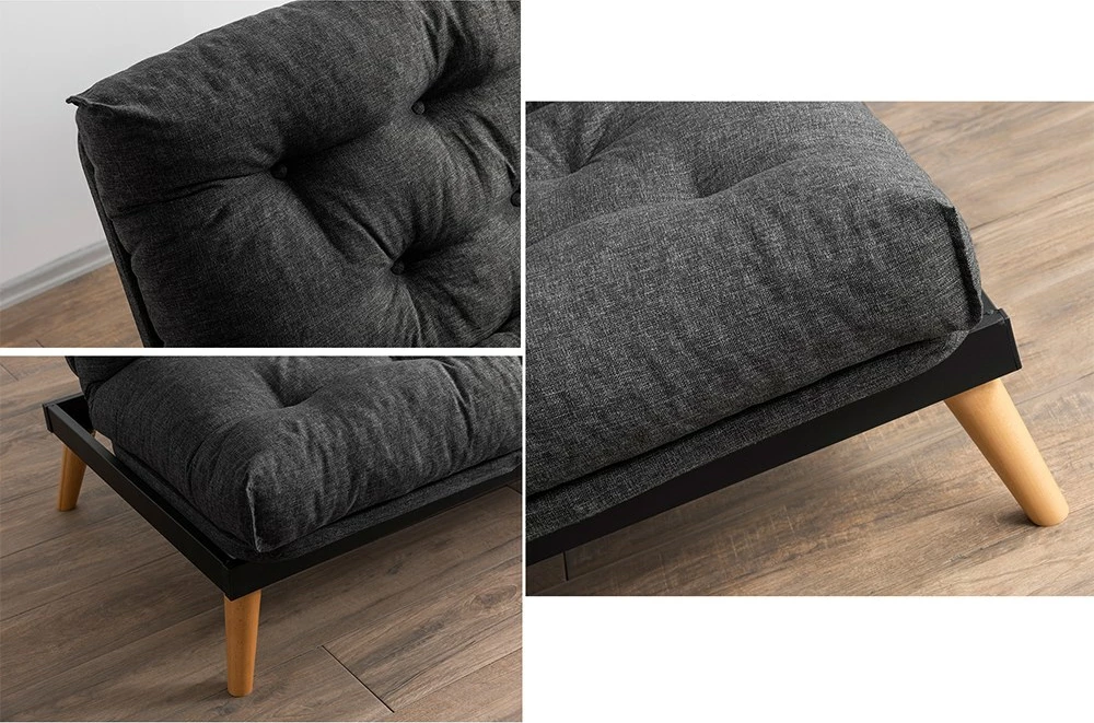 Divan-krevat treshe, Atelier del Sofa, Saki, ngjyrë gri e errët