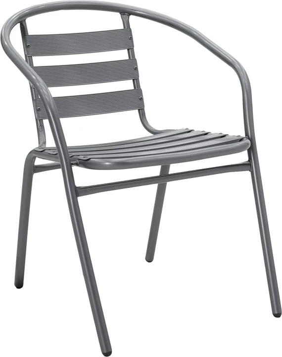 Tavolinë me karrige Valor-Tade, set prej 5 pjesësh, metal antracit-xham, 110x60x70cm