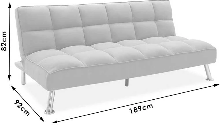 Divan 3 vendësh Rebel, ngjyrë gri e çelët, 189x92x82 cm