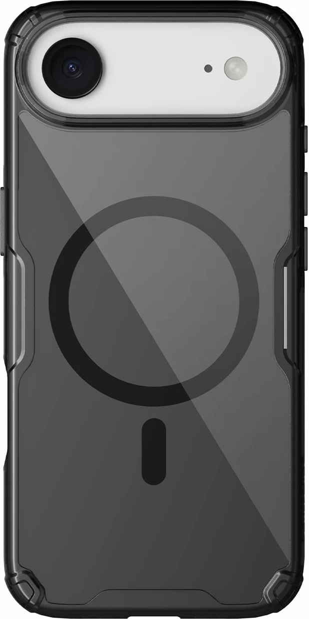 Mbështjellës Nillkin Nature TPU Pro Magnetic për iPhone 17 Air, MagSafe, Gjysem-transparent, Zi