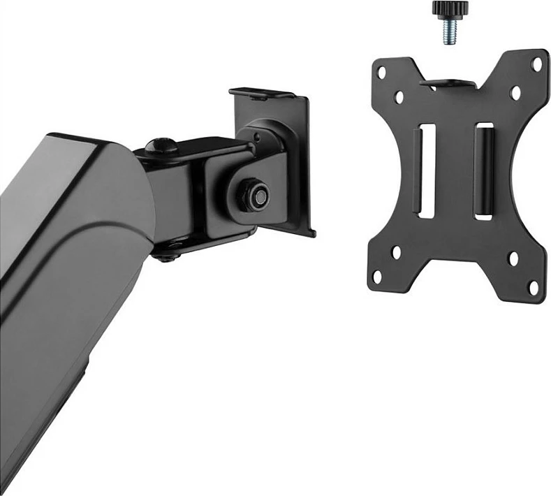 Krah monitori VALUE 17.99.1182, mbajtëse me clamp, për 2 monitorë 17"-81", VESA 75x75/100x100, deri 18 kg, e zezë
