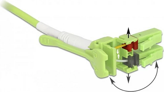 Kabllo fiber optike DeLOCK 85689, OM5, LC-LC, 2 m, e gjelbër