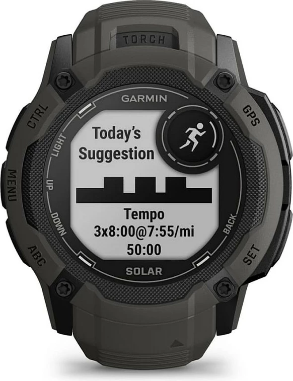 Smartwatch Garmin Instinct 2X Solar, GPS, 150 orë bateri, grafit