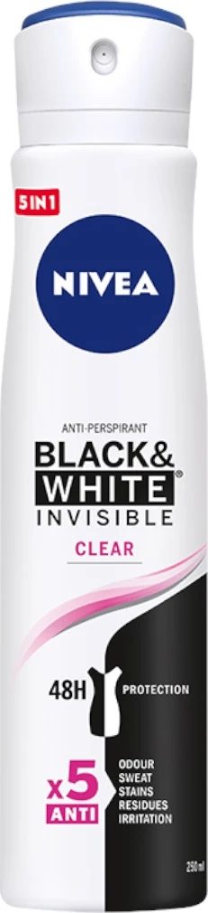 Deodorant spray për femra Nivea Black&White Invisible Clear 250ml