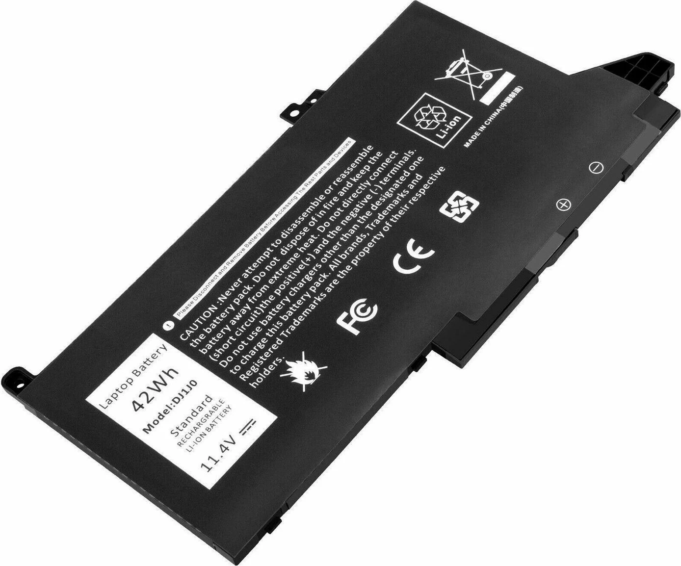 Bateri laptopi Dell K8X0T 42Wh 3 qeliza 3684mAh 11.4V Li-ion origjinale, e zezë
