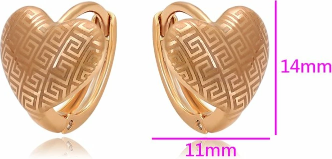 Vathë në formë zemre, të praruar në ar 18K VM4