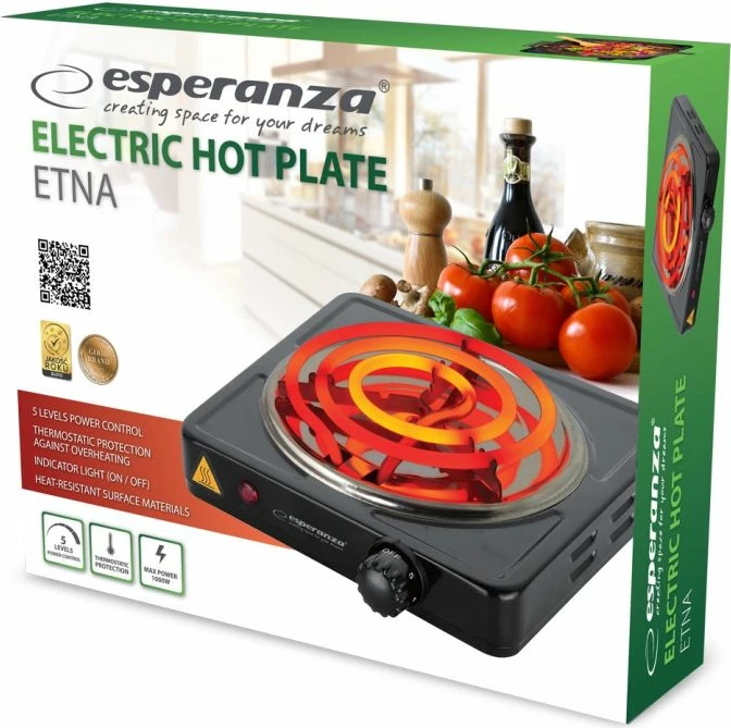 Plitë elektrike Esperanza ETNA EKH012K, e zezë