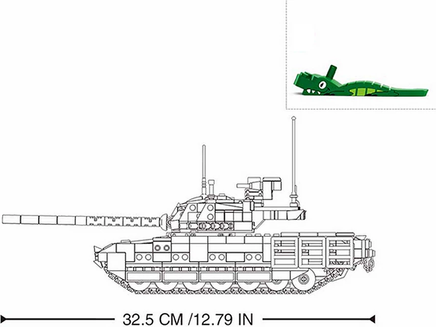 Lodër Sluban Sluban Army RC gevechts tank M38-B0850