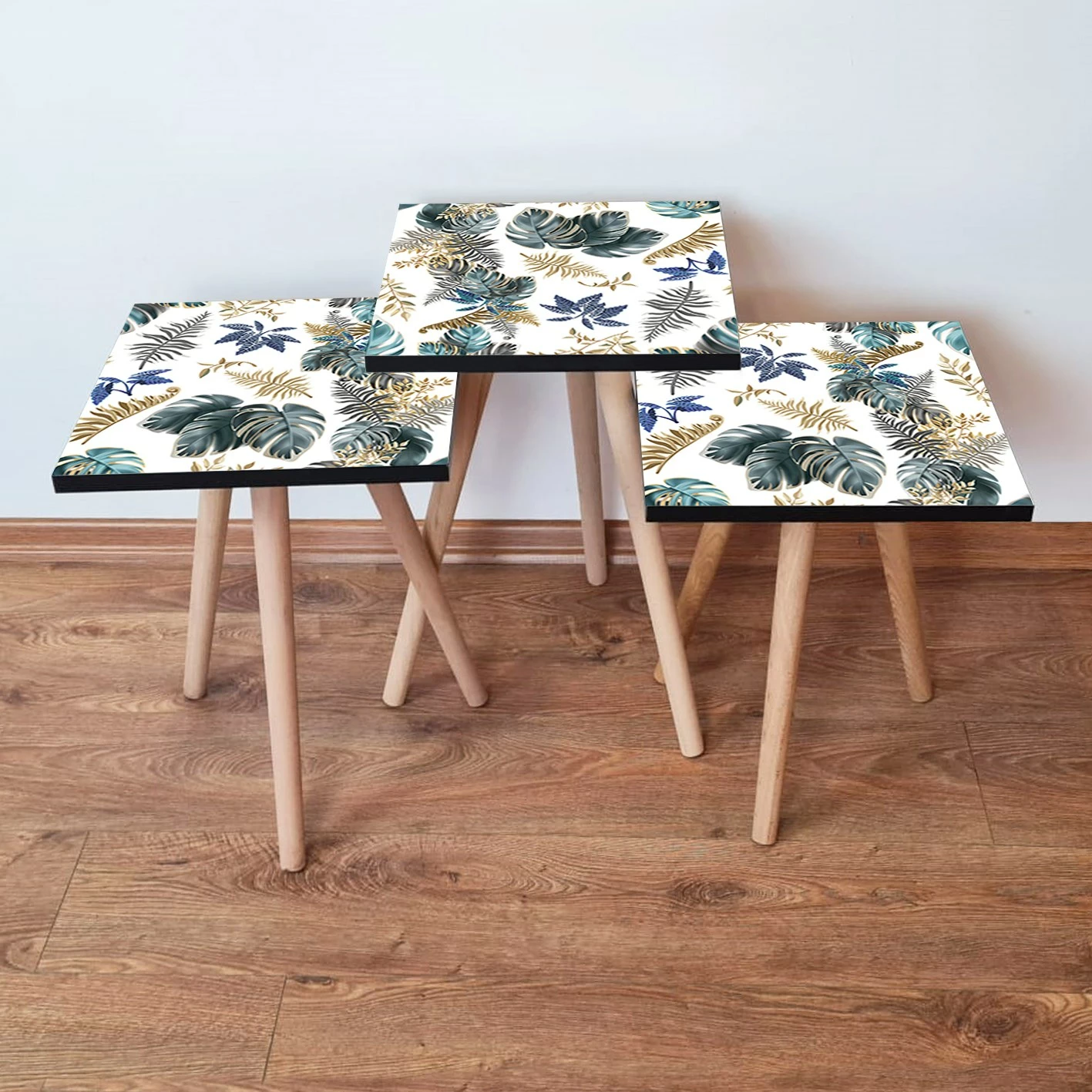 Set tavolinash ndihmëse, 3 copë, Skye Decor, 3Shp217, bezhë