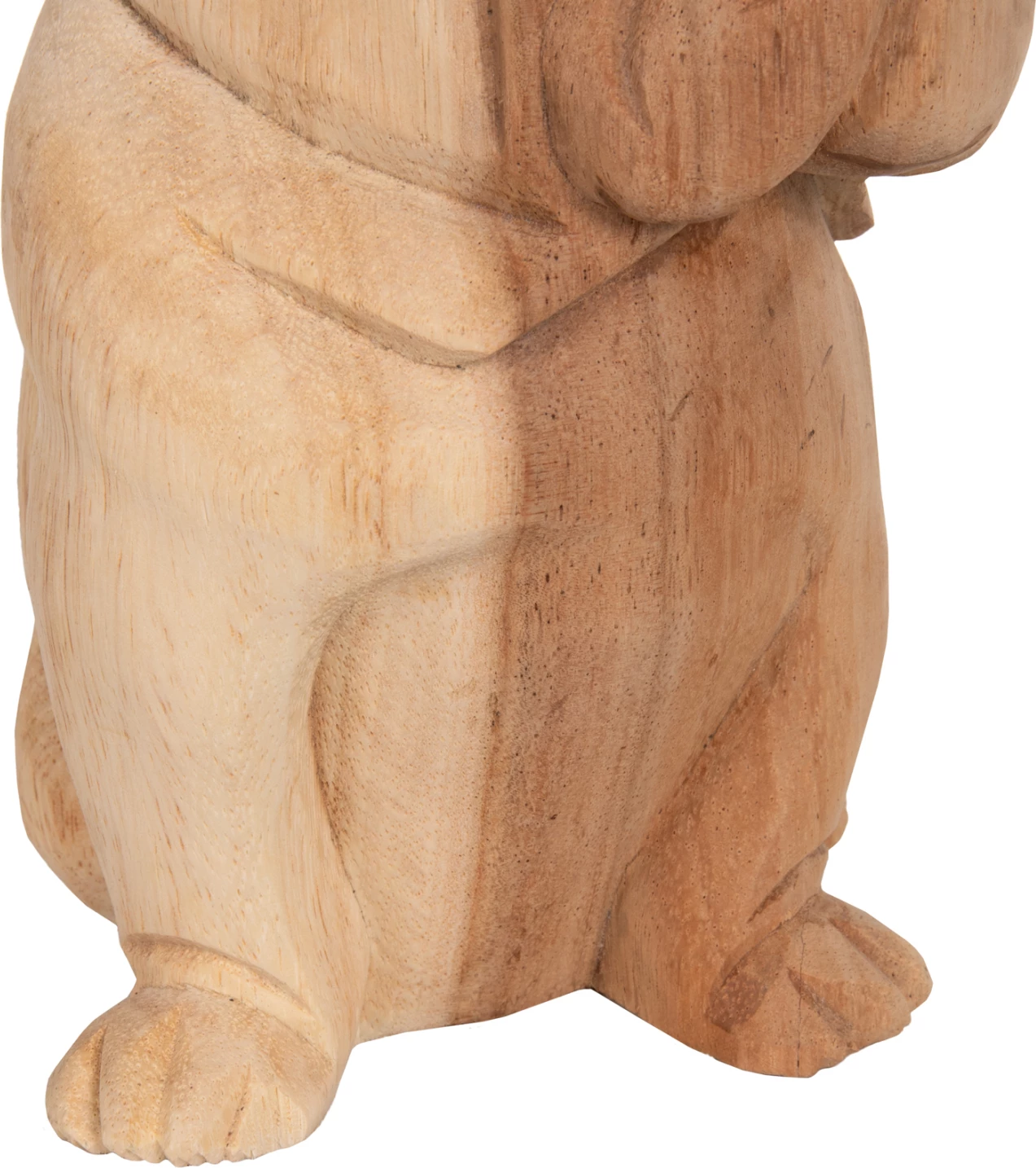 Dekor për dysheme, bulldog, dru suar, ngjyrë natyrale, FH7925, 18x14x20H cm