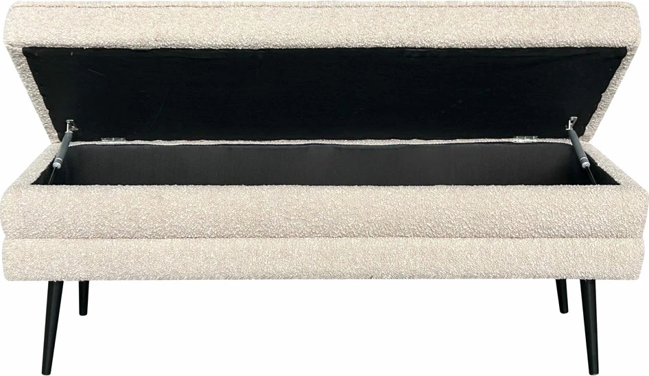 Stool me hapësirë për ruajtje, ngjyrë latte, 110x40x44