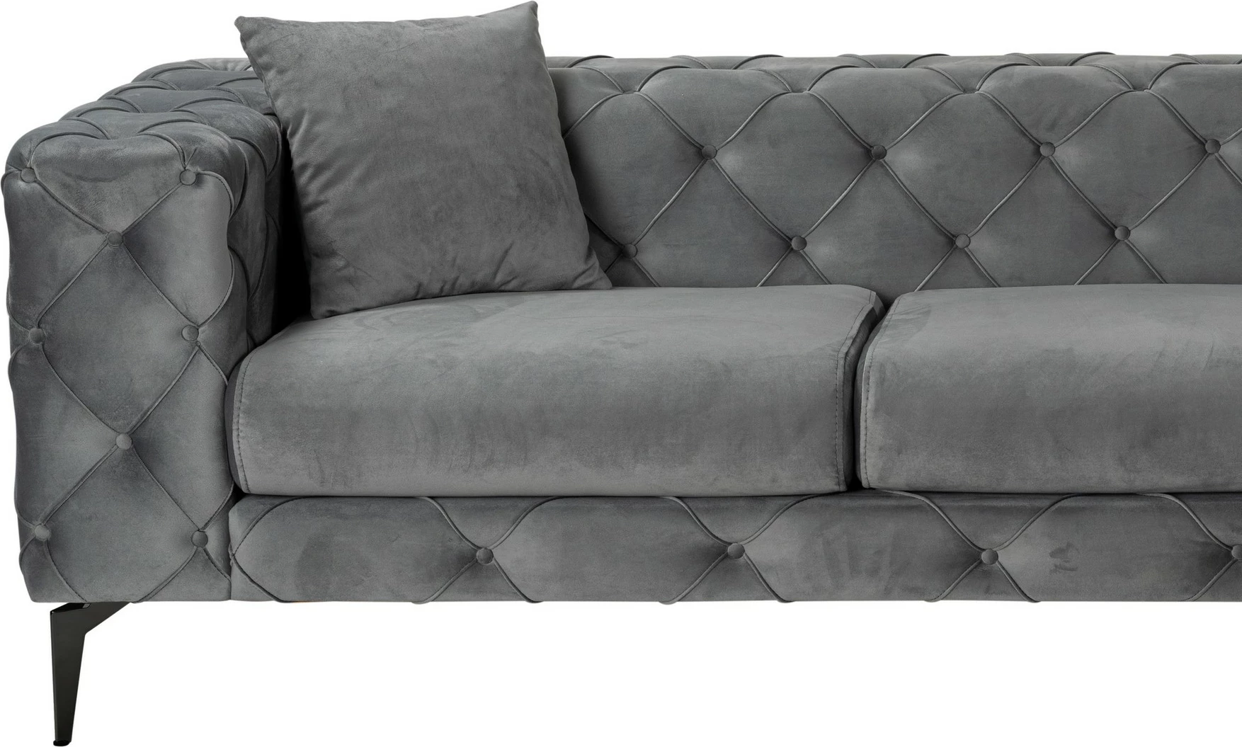 Këndare Atelier del Sofa Como Eco, e djathtë, anthracite, e zezë