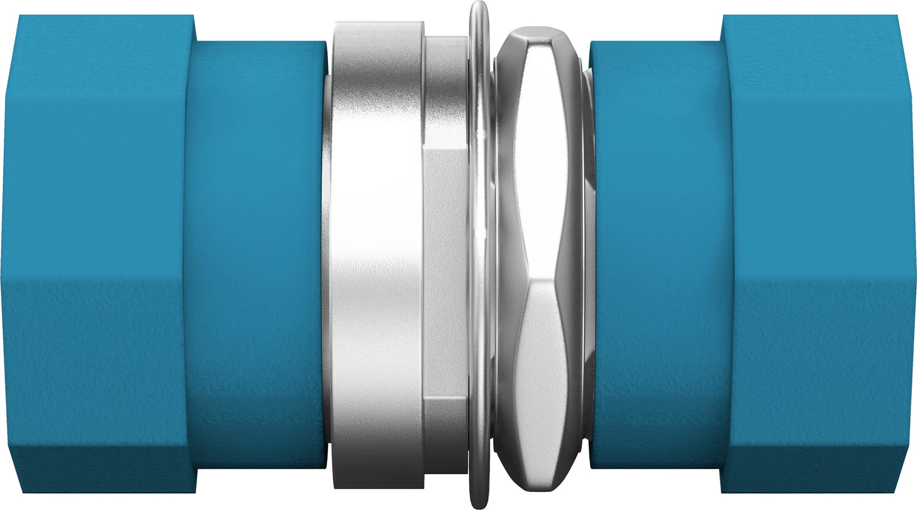 Adapter lidhës fibër optike EFB Elektronik FC Simplex OS2, single-mode, metal, blu/metalike