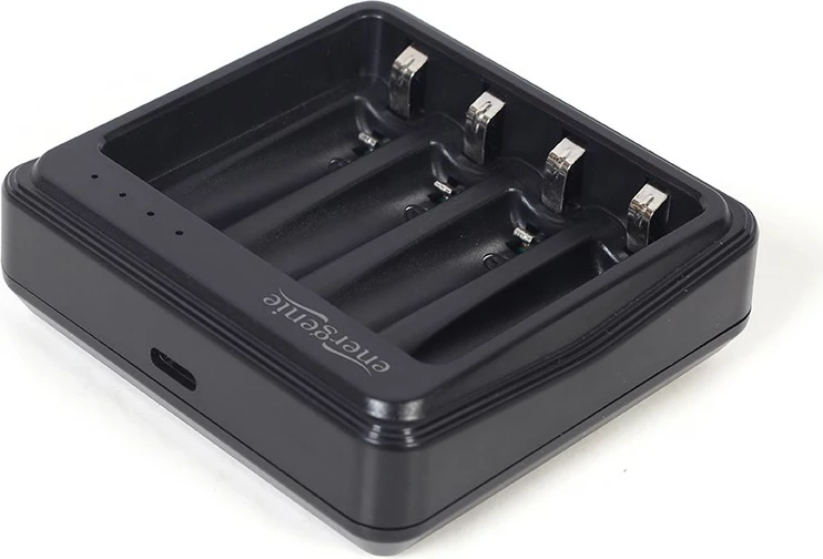 Karikues USB për bateri AA/AAA Gembird BC-USB-03, për 1-4 bateri, i zi