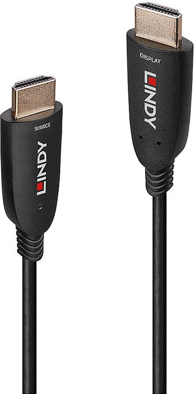Kabëll HDMI LINDY 20m, Fibre Optike Hybrid, HDMI 2.1, 8K@60Hz, 48Gbps, i zi