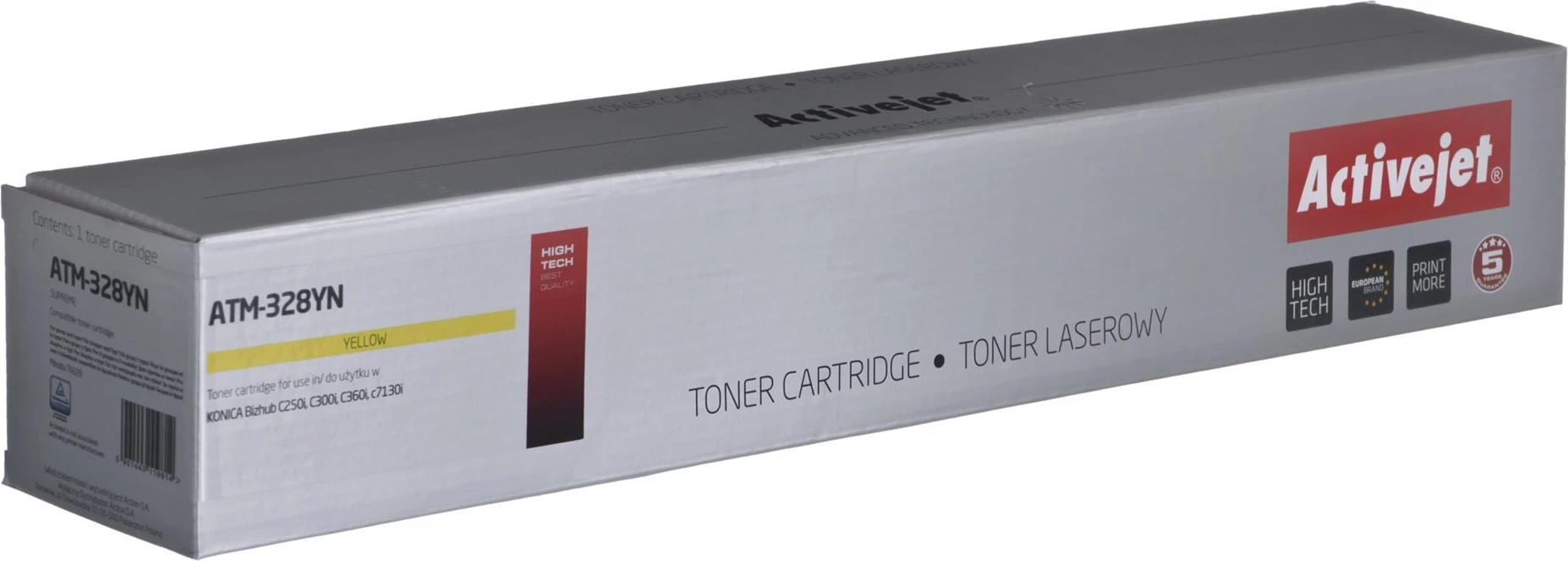 Toner zëvendësues Activejet ATM-328YN për printer Konica Minolta, i verdhë