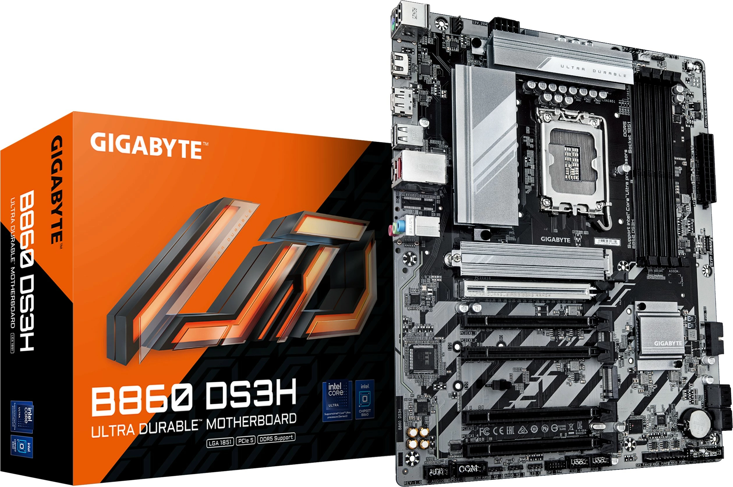 Pllakë amë Gigabyte B860 DS3H, LGA 1851, DDR5, PCIe 5.0, ATX